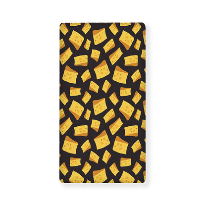 Black Cheese And Holes Pattern Print Baby Crib Sheet
