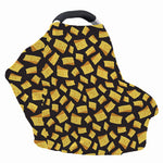 Black Cheese And Holes Pattern Print Baby Seat Cover
