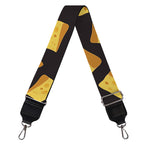 Black Cheese And Holes Pattern Print Bag Strap