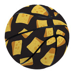 Black Cheese And Holes Pattern Print Basketball