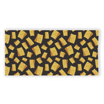 Black Cheese And Holes Pattern Print Beach Towel