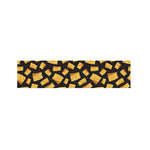 Black Cheese And Holes Pattern Print Bed Runner