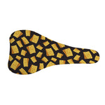 Black Cheese And Holes Pattern Print Bicycle Seat Cover