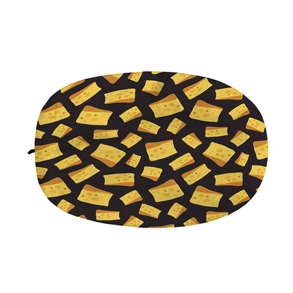 Black Cheese And Holes Pattern Print Car Side Mirror Covers