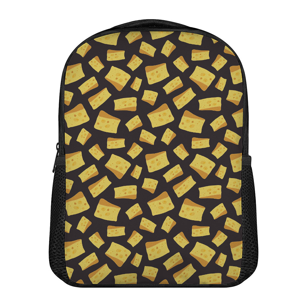 Black Cheese And Holes Pattern Print Casual Backpack