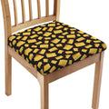Black Cheese And Holes Pattern Print Chair Cushion Cover