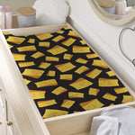 Black Cheese And Holes Pattern Print Changing Pad Cover