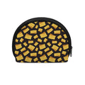 Black Cheese And Holes Pattern Print Coin Purse