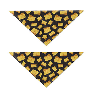 Black Cheese And Holes Pattern Print Dog Bandana