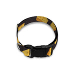 Black Cheese And Holes Pattern Print Dog Collar