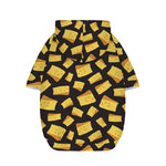 Black Cheese And Holes Pattern Print Dog Zip Up Hoodie