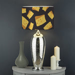 Black Cheese And Holes Pattern Print Drum Lamp Shade