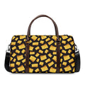Black Cheese And Holes Pattern Print Duffel Bag