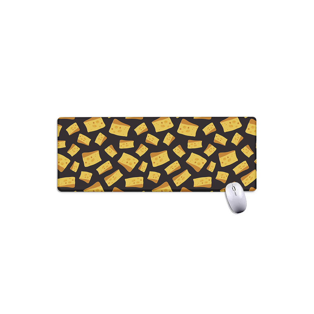 Black Cheese And Holes Pattern Print Extended Mouse Pad