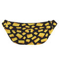 Black Cheese And Holes Pattern Print Fanny Pack