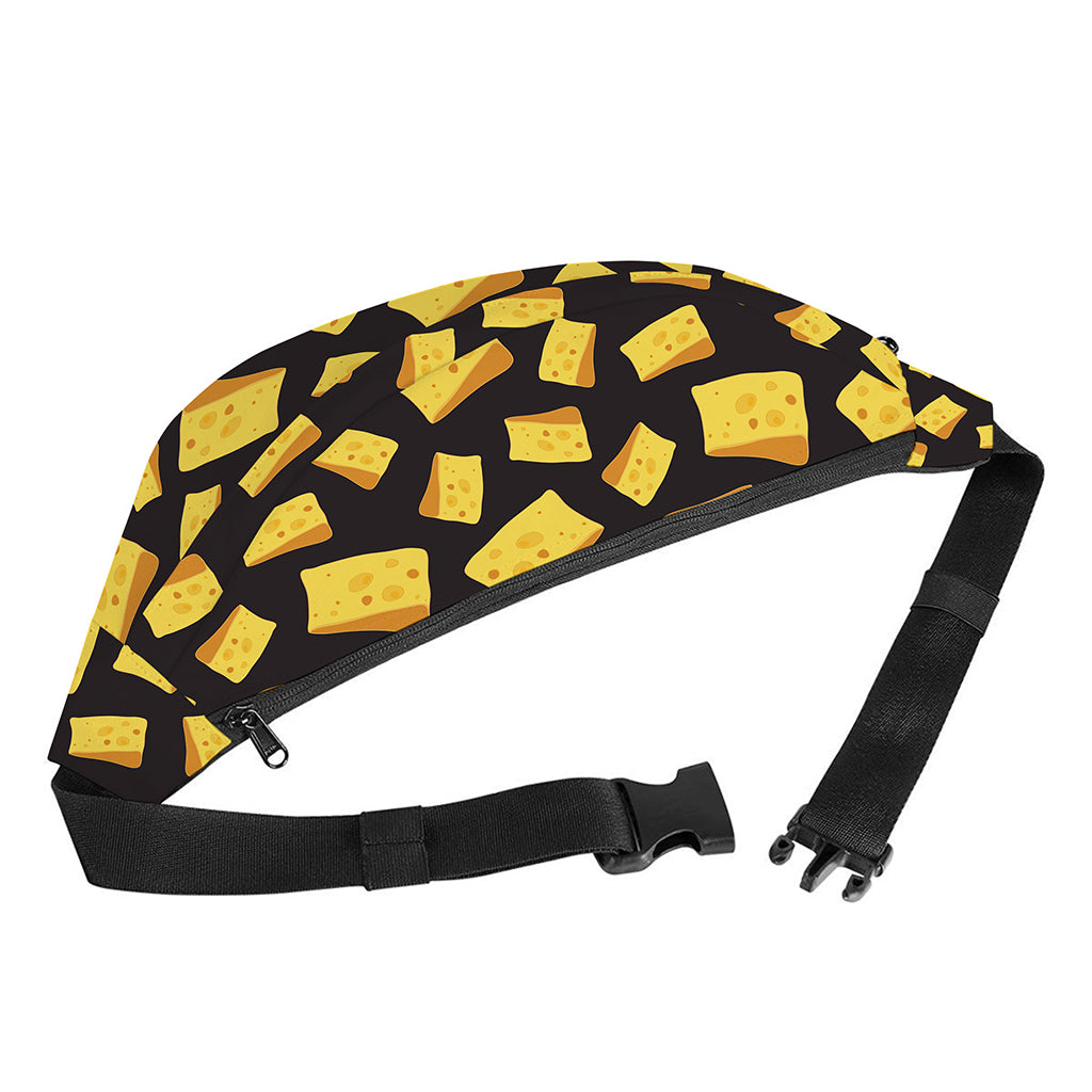 Black Cheese And Holes Pattern Print Fanny Pack