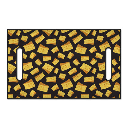 Black Cheese And Holes Pattern Print Golf Cart Seat Cover