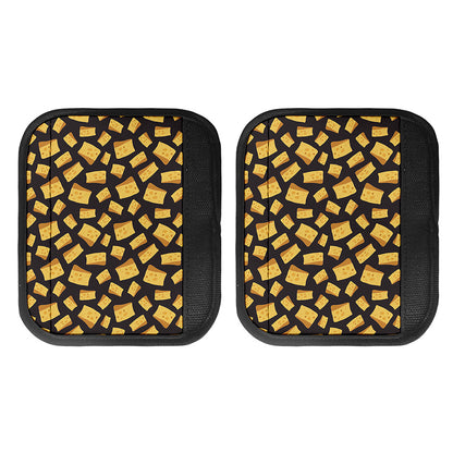 Black Cheese And Holes Pattern Print Handle Covers