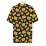 Black Cheese And Holes Pattern Print Hawaiian Shirt