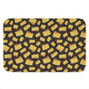 Black Cheese And Holes Pattern Print Indoor Door Mat