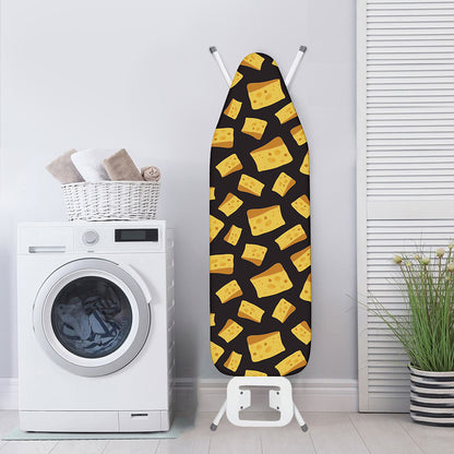 Black Cheese And Holes Pattern Print Ironing Board Cover