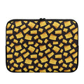 Black Cheese And Holes Pattern Print Laptop Sleeve
