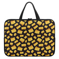 Black Cheese And Holes Pattern Print Laptop Sleeve With Handle