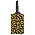 Black Cheese And Holes Pattern Print Luggage Tag
