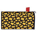 Black Cheese And Holes Pattern Print Mailbox Cover