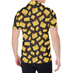 Black Cheese And Holes Pattern Print Men's Shirt