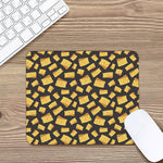 Black Cheese And Holes Pattern Print Mouse Pad