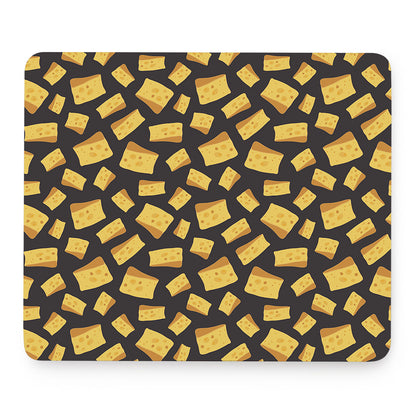 Black Cheese And Holes Pattern Print Mouse Pad