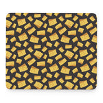 Black Cheese And Holes Pattern Print Mouse Pad