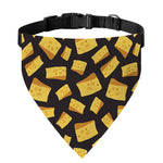 Black Cheese And Holes Pattern Print Over The Collar Dog Bandana