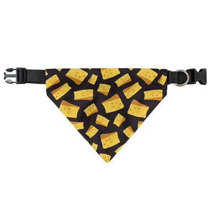Black Cheese And Holes Pattern Print Over The Collar Dog Bandana