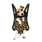 Black Cheese And Holes Pattern Print Pet Carrier Backpack