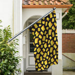 Black Cheese And Holes Pattern Print Polyester Flag