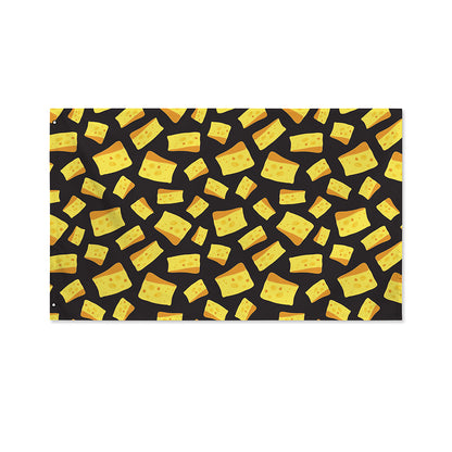 Black Cheese And Holes Pattern Print Polyester Flag