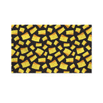 Black Cheese And Holes Pattern Print Polyester Flag