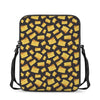 Black Cheese And Holes Pattern Print Rectangular Crossbody Bag