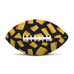 Black Cheese And Holes Pattern Print Rugby Ball