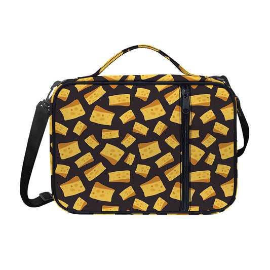 Black Cheese And Holes Pattern Print Shoulder Strap Bible Bag