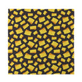 Black Cheese And Holes Pattern Print Silk Bandana