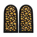 Black Cheese And Holes Pattern Print Skillet Handle Cover