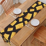 Black Cheese And Holes Pattern Print Table Runner