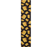 Black Cheese And Holes Pattern Print Table Runner