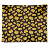 Black Cheese And Holes Pattern Print Tapestry