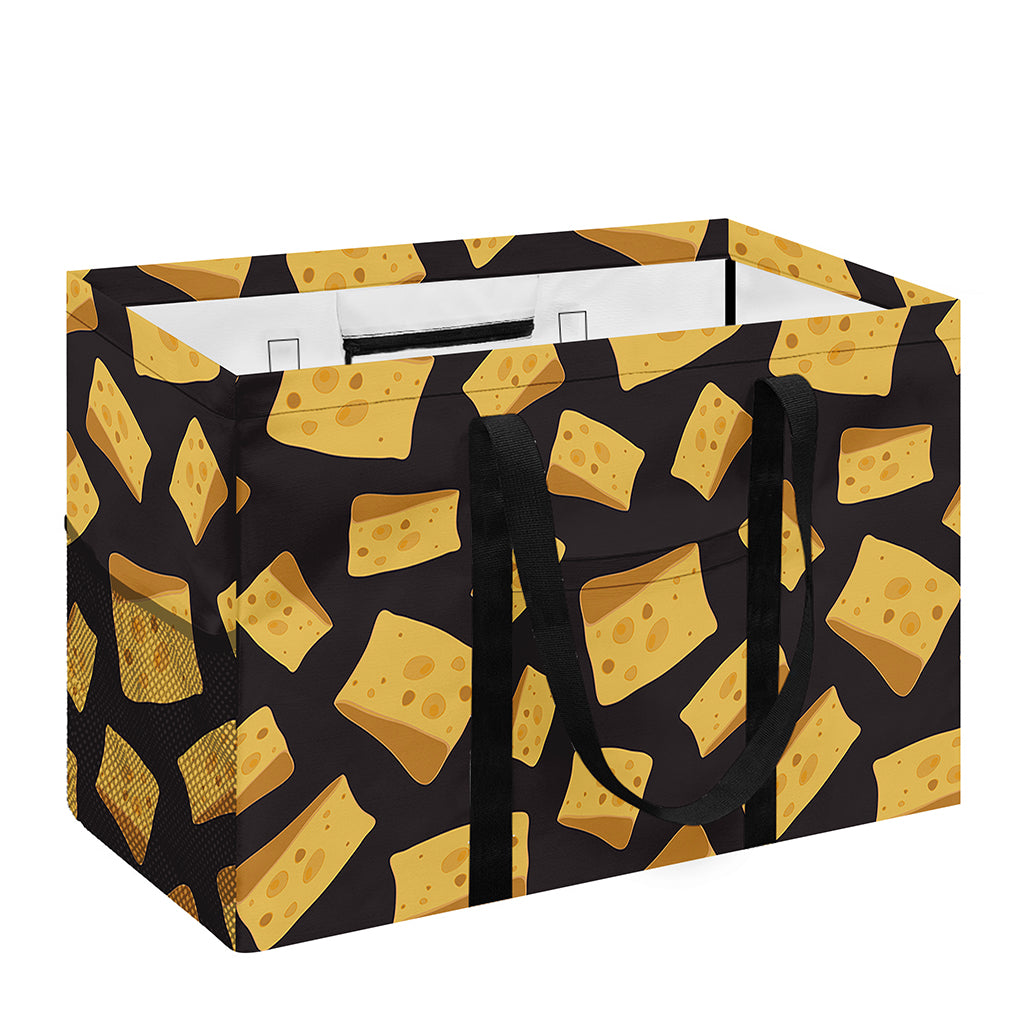 Black Cheese And Holes Pattern Print Utility Tote Bag