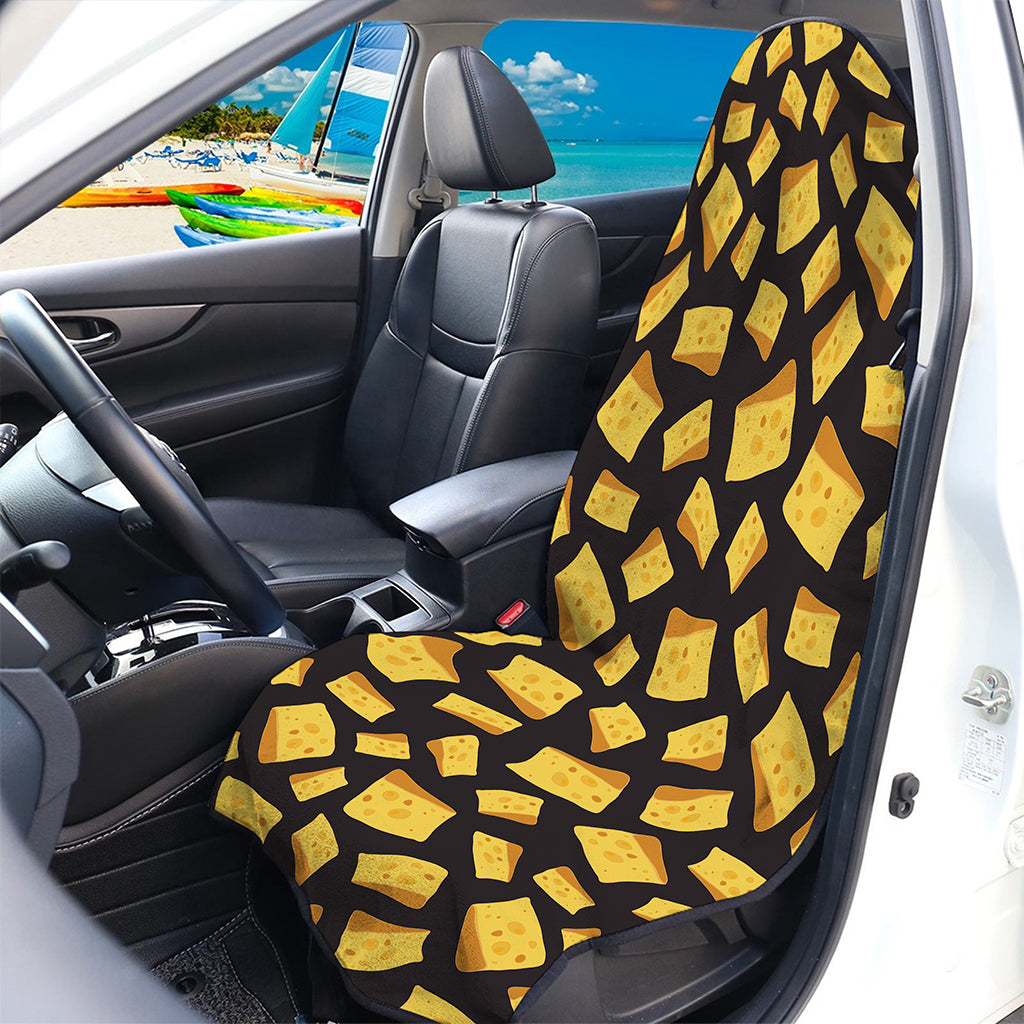 Black Cheese And Holes Pattern Print Waterproof Car Seat Cover