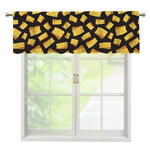 Black Cheese And Holes Pattern Print Window Valance